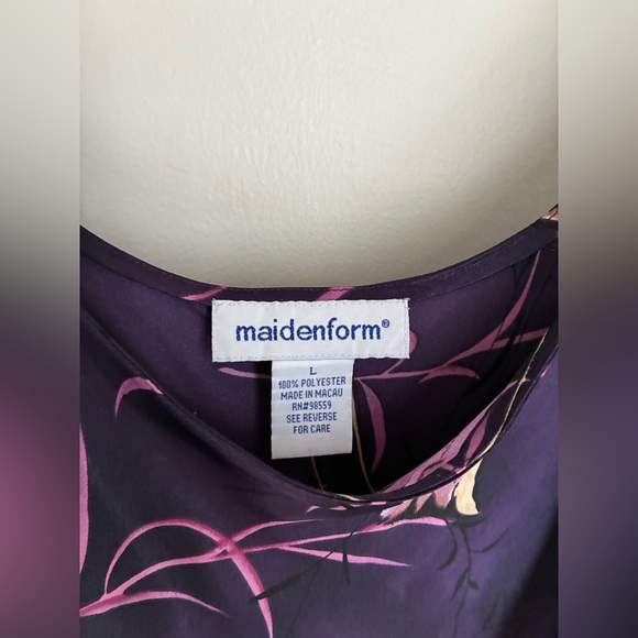 Y2K Whimsigoth Fairy Deep Purple Satin Slip Dress Size Large - Picture 8 of 11